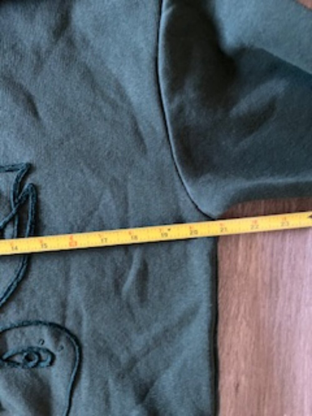 🧡3/15 Zara Line Art Face Dark Green Hoodie Women's S - Picture 3 of 8